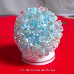 Crystal Blue Ring med Swarovski krystalfacetter og spinnere